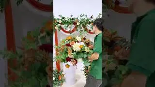 Autumn Color Series Greenery Flower Ball For Table Centerpieces Wedding Banquet #diy #table #wedding