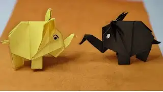 how to make a origami elephant easily 🦣💯 #origami #craft #viralvideo #trendingvideo #learningvideo