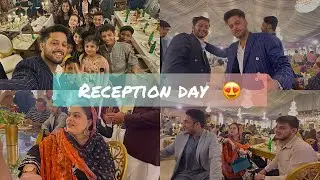 Reception day 😍 | with family | bachon ne parishaan kar diya 😂 | itna khana khaya.