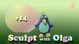 #14 Sculpt a Penguin. Pre-school Clay Modeling. Пластилин для дошкольников.Искусство в детском саду.