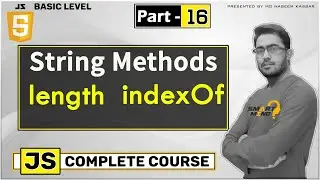 Javascript string methods string length and string index of for beginners in hindi #16
