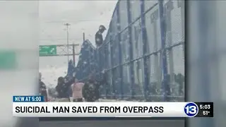 Suicidal man saved from overpass