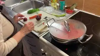 Tanya Cooking Borscht