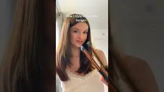 How I style my curtain bangs with a straighten in under a minute - Link in Top Comment 👉