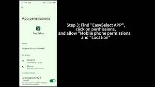Easy select APP  Enable permissions