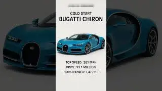 Bugatti Chiron Cold Start 🔥 #shorts