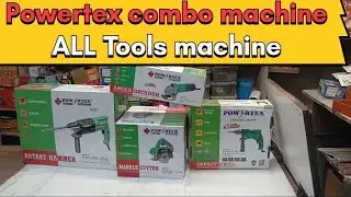  Powertex 4_in_1 Combo Kit: Rotary Hammer, Grinder, Cutter & Drill #woodworking #shorts 