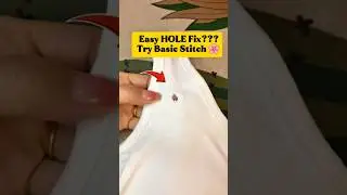 DIY Hole Repair | How to Fix Ripped clothes WITHOUT Sewing Machine! #short #sewing #embroidery