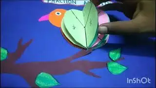 fraction activity # origami paper craft #maths fraction activity # school project #