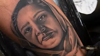Realistic Portrait Tattoo of Client&rsquo;s Mother | Process & Final Reveal