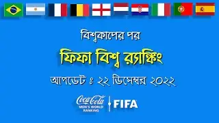 সর্বশেষ ফিফা বিশ্ব র&zwj;্যাঙ্কিং | ডিসেম্বর 2022 | Latest FIFA Ranking December 2022