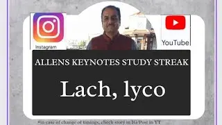 Lachesis ,Lycopodium day 23 Allen's keynotes study streak
