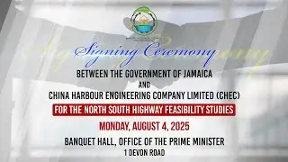 JISTV | Signing Ceremony for the North South Highway Feasibility Studies between the GOJ and CHEC