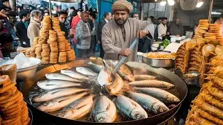 Pakistan&rsquo;s Biggest Seafood Street | Spicy Lahori Masala Fish Fry & Grilled Fish | Tandoori Tracks