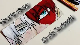 How to draw Shoto Todoroki | oil pastel art | Anime 