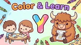 Y Is for Yak 🐂 | ABC Coloring Page for Kids | Color & Learn#YisForYak #ABCLearning #KidsColoring