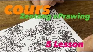 Zentangle drawing COURSE. 5 lesson. 294 Pattern / Zentangle art