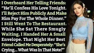 I Overheard Her Telling Friends: “He’ll Confess His Love Tonight. I’ll Reject Him Publicly And Make…