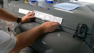 Part 1 HOOD DECAL INSTALLATION WET APPLICATION JEEP GLADIATOR #sticker  #vinyl #jt  #jl #wrangler