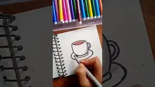 Coffee Cup Drawing Easy / How to Draw Coffee Cup Drawing Easy / #shorts #youtubeshorts