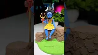 Mahadev ji idol making with clay 🌸 shiv ji making 🙏🏻  Har Har Mahadev #shorts #short