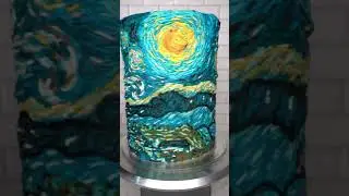 Van Gogh - Starry Night Cake! #shorts