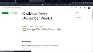 Qwiklabs Trivia December Week 1 solution for GoogleCloud skill boost