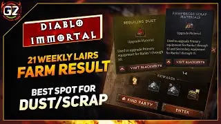 21 Weekly Hidden Lairs Testing For Scrap & Dust Average | The Best SPOT? | Diablo Immortal