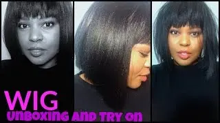 Affordable Angled Bob WIG | Unboxing and Try-on
