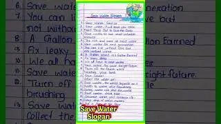 Save Water Slogan in English l Slogan on save Water l Water day slogan l #savewaterslogan