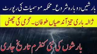 Met office predicted extreme rains hailstorm after heatwave in Pakistan | Weather Update tonight