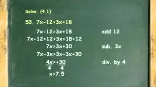 INEQUALITIES: REVIEW EXERCISES (ANIMATION)