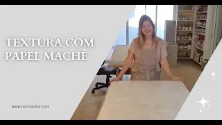 Textura com papel machê sobre painel (Norma Vilar)