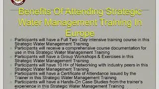 Strategic Water Management Training Course