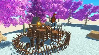 JURASSIC WORLD SURVIVAL DAY №9 / WINTER CAMPING - Animal Revolt Battle Simulator