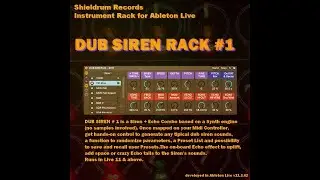 🚨 SHR DUB SIREN #1🚨 for Ableton - Presentation & Tips
