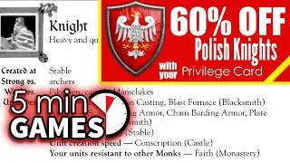 5 min AoE2 | Poles Szlachta Privileges Knights vs Bohemian upgraded Crossbowman
