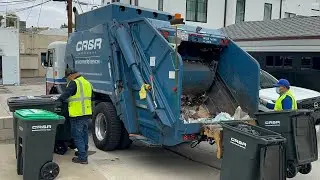 CR&R Pete 320 New Way Viper Rear Loader Garbage Truck Packing Beach Trash