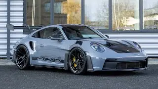 Porsche 911 (992) GT3 RS Weissach 2023 - Арктический серый - обход (4K)