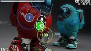 Among Us Trap Remix Perfect Attempt || Osu!