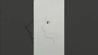 easy method to draw a girl side face #howtodraw #viral #shorts#art  #youtubeshorts#viralshorts