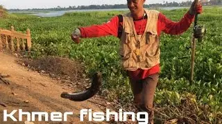 Khmer Fishing by hands-hunter Videos-How to catch fish-10 Top fishing Videos at Tonle Bati