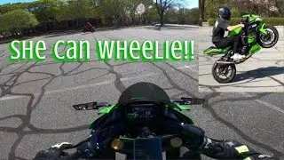 First time doing Wheelies on the Ninja ZX4RR