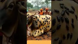Cow Rescue in Indian Village  #love #rescueefforts #cute #dairyfarm #funny