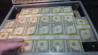 One million Dollars In Prop Money With Hard Case. UK legal prop money.