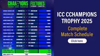 Champions Trophy 2025 🏆 | Full Match Schedule 📅 | Timings & Venues 📍