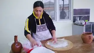 Delicious Crispy  Kutab with Trebuha Veal Tripe   Cooking Outdoors in the Village