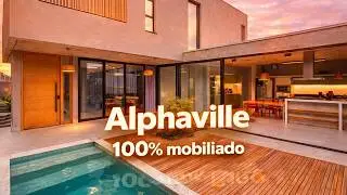 Sobrado Minimalista de Luxo à Venda no Alphaville SJC | 3 Suítes, Piscina e 100% Mobiliado