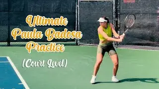 Ultimate Paula Badosa Practice Court Level View #tennis #badosa #San Diego 2022 #court level