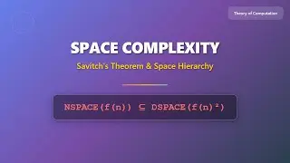 Space Complexity: Savitch's Theorem & Space Hierarchy Explained!